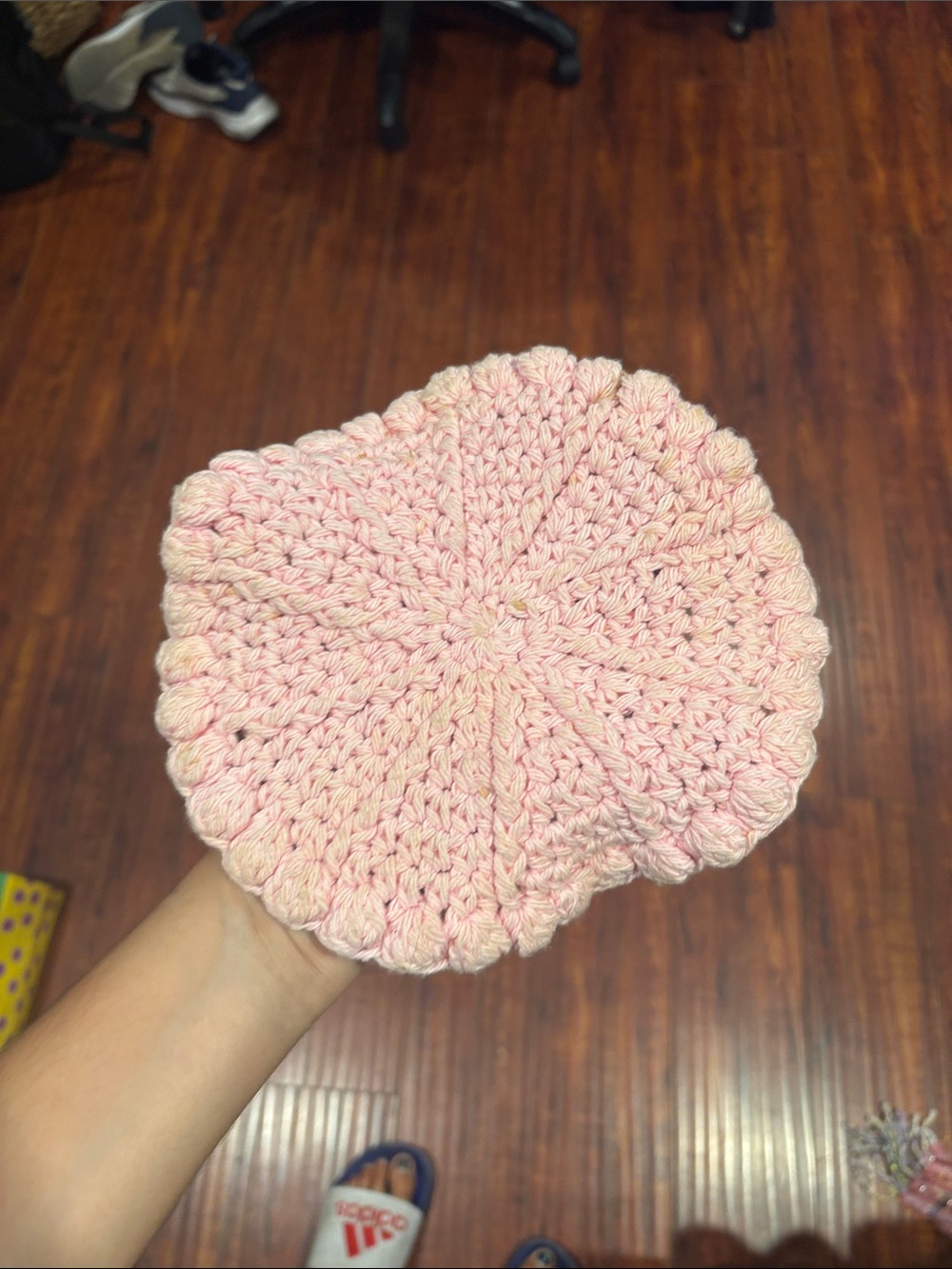 Handmade Crocheted Pink Beanie